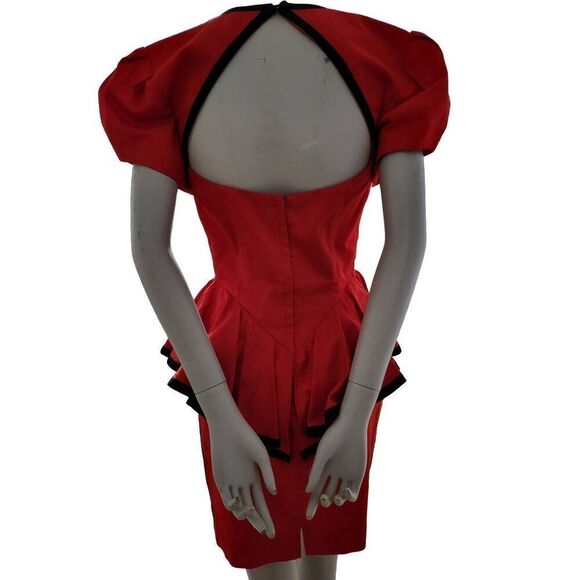 Vintage Retro Look Red Dress - Picture 3 of 4